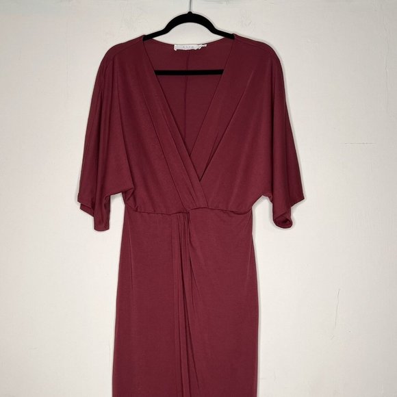 ASTR The Label Womens Burgundy Maxi Dress Size Medium - Picture 2 of 9